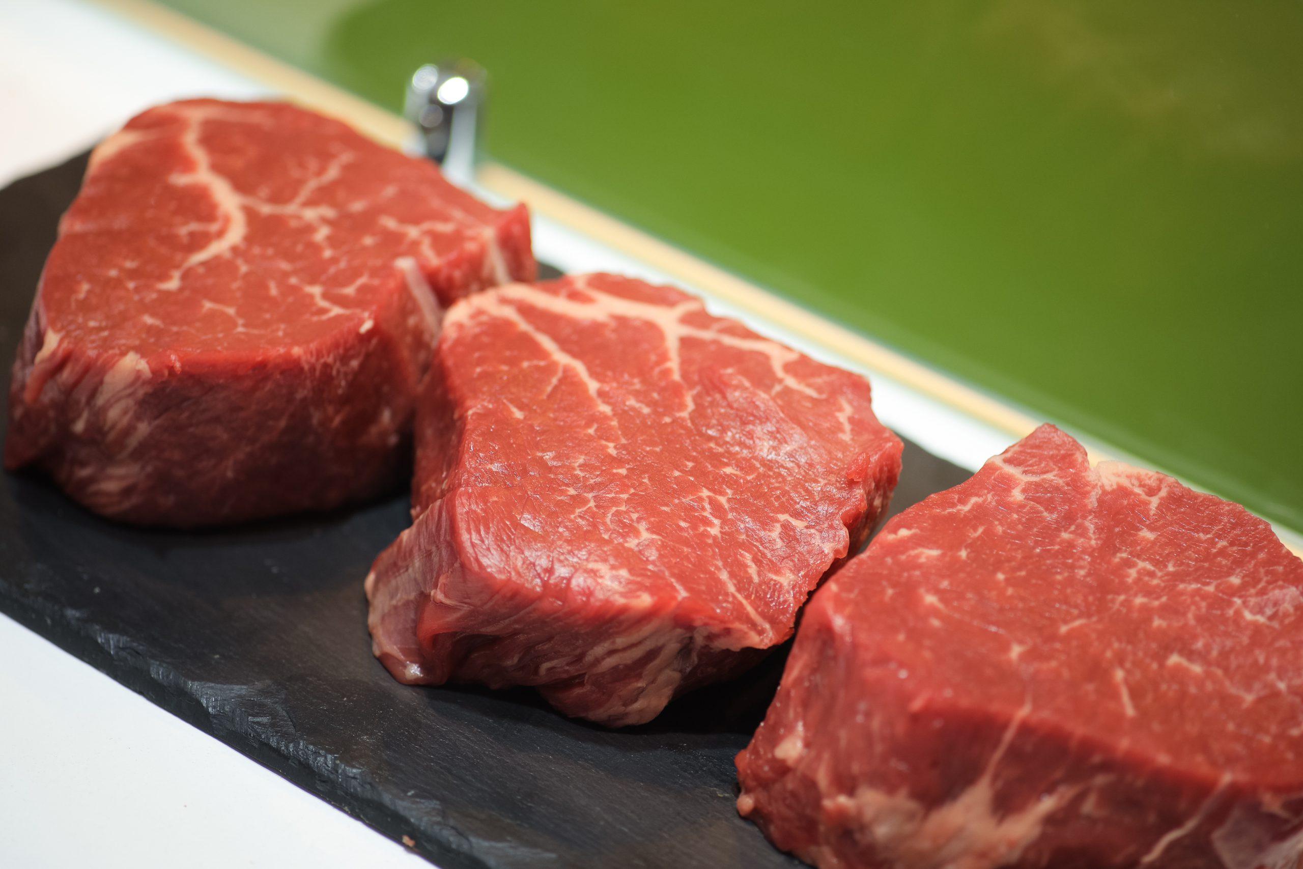 boneless raw sirloin filets