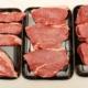 trays of grain-fed raw beef